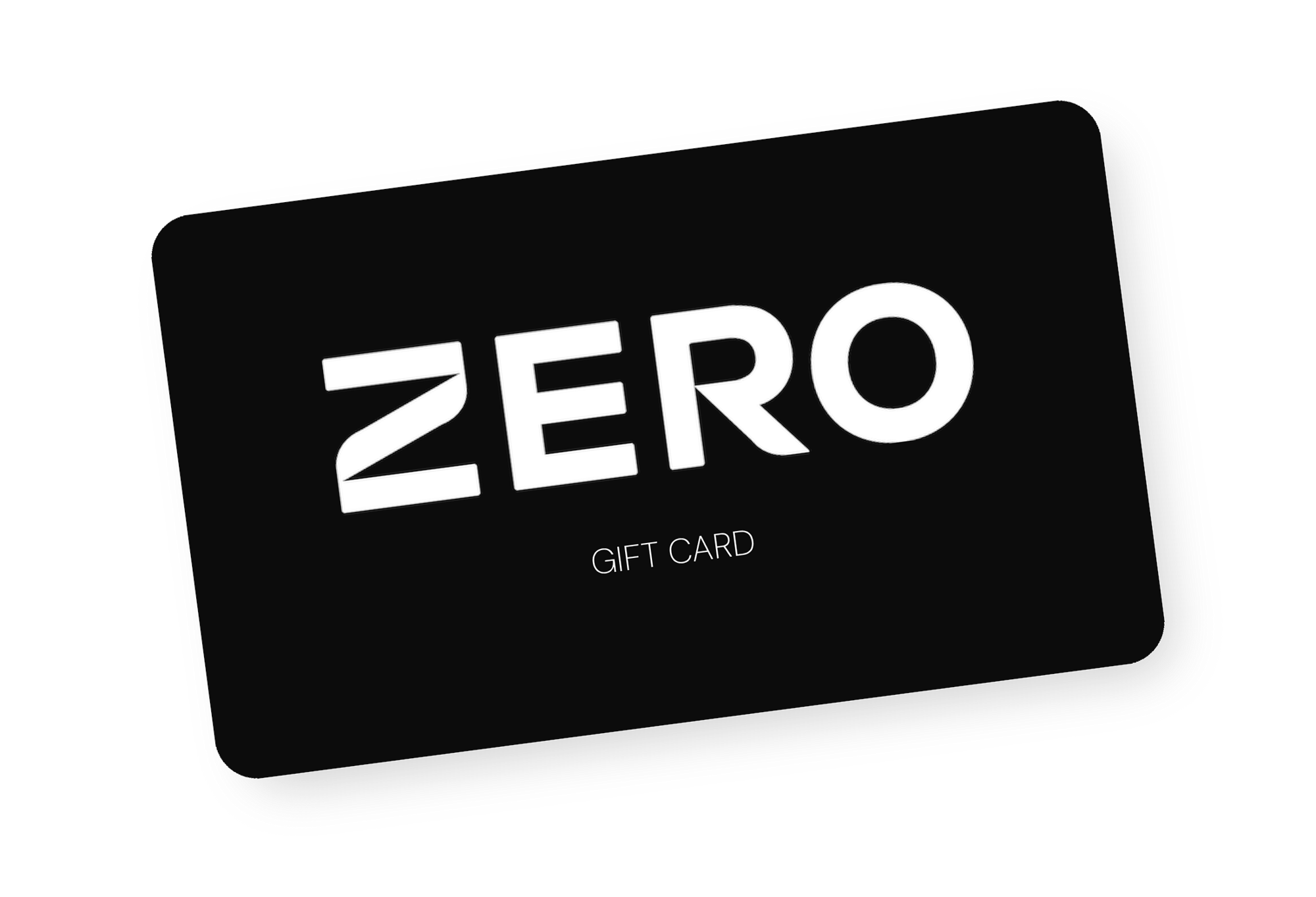 ZERO gift card design showing logo and plastic-free tagline