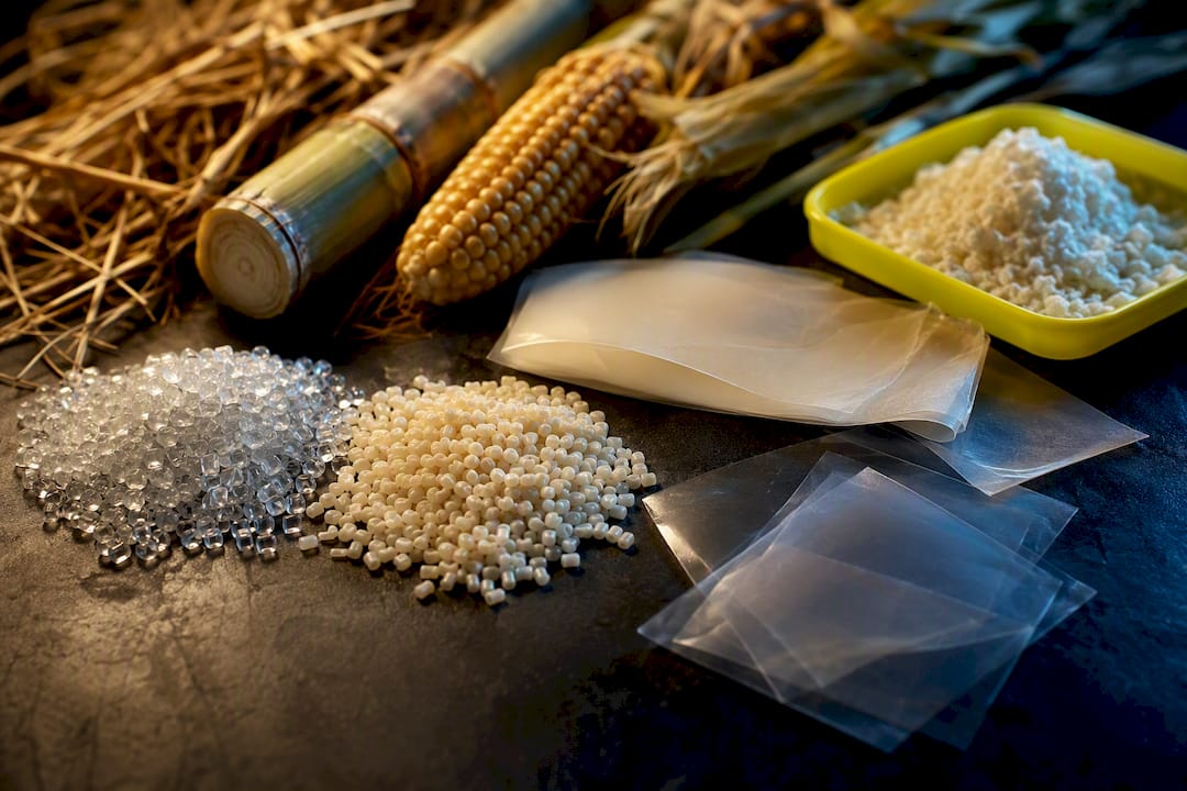 Bioplastic materials beside plant feedstock